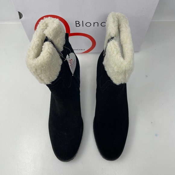 Blondo Tia Sherpa Cuff Ankle Booties in Black Size 8.5 New Retail $160 - Picture 6 of 9